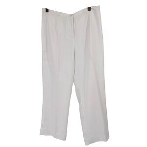 Pendleton Womens White Polyester Dress Pants lined  Size 10 short ankle